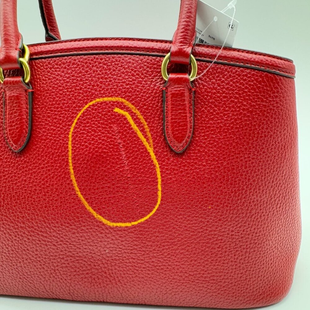 COACH Legacy pebbled leather medium carryall satchel crossbody -Defective - Picture 14 of 14